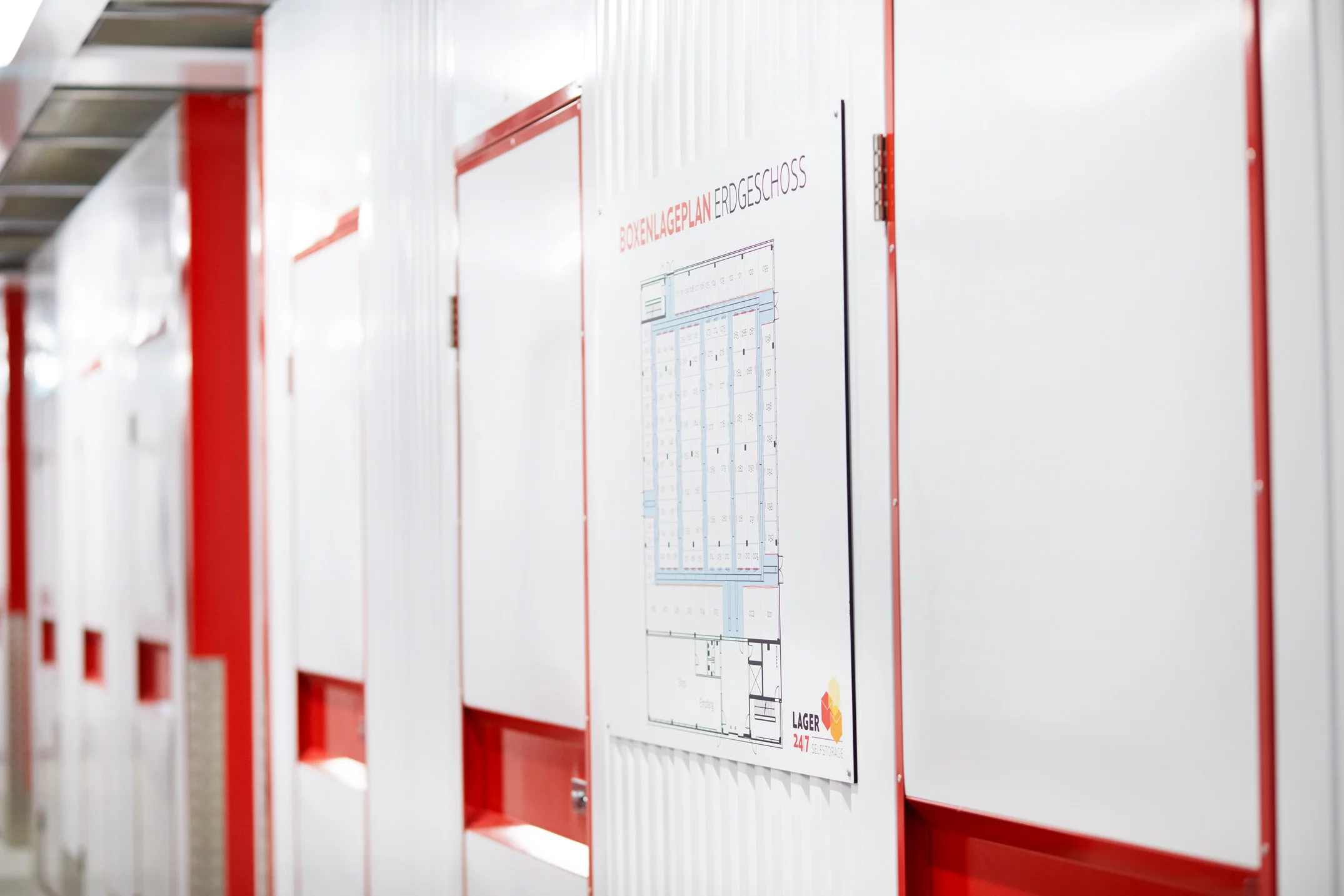 Lageplan für Lagerboxen am Lager 24/7 Standort Paderborn - Pamplonastraße